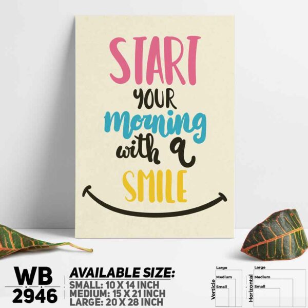DDecorator Always Smile - Motivational Wall Decoration And Home Decoration PVC Wall Board And Wall Canvas - WB2946