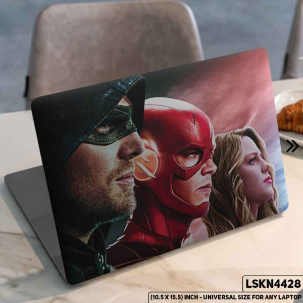 Flash Justice League Matte Finished Removable Waterproof Laptop Sticker & Laptop Skin (Including FREE Accessories) - LSKN4428 - DDecorator