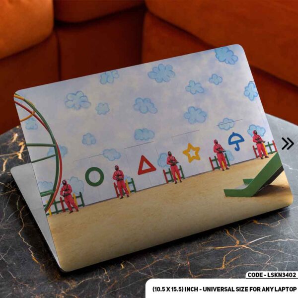 Squid Game Iconic Game Matte Finished Removable Waterproof Laptop Sticker & Laptop Skin (Including FREE Accessories) - LSKN3402 - DDecorator