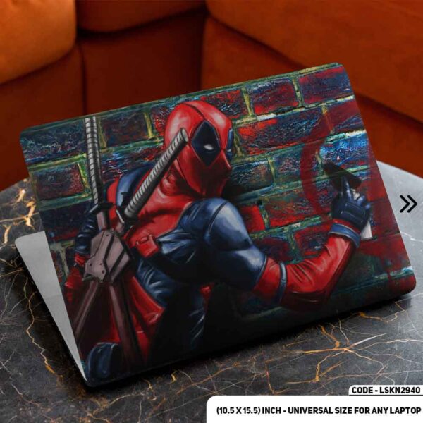 Deadpool Matte Finished Removable Waterproof Laptop Sticker & Laptop Skin (Including FREE Accessories) - LSKN2940 - DDecorator