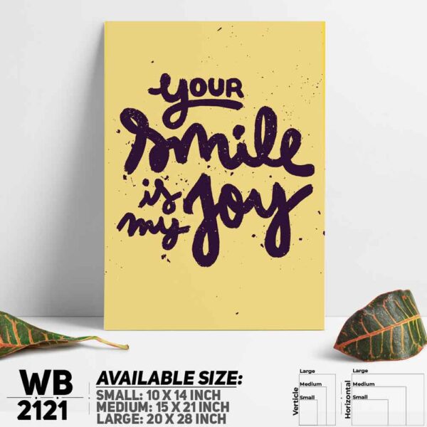 DDecorator Smile - Motivational Wall Decoration And Home Decoration PVC Wall Board And Wall Canvas - WB2121