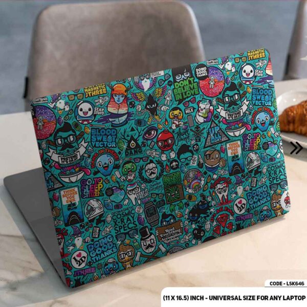 Sticker Bombing Matte Finished Removable Waterproof Laptop Sticker & Laptop Skin (Including FREE Accessories) - LSKN646 - DDecorator