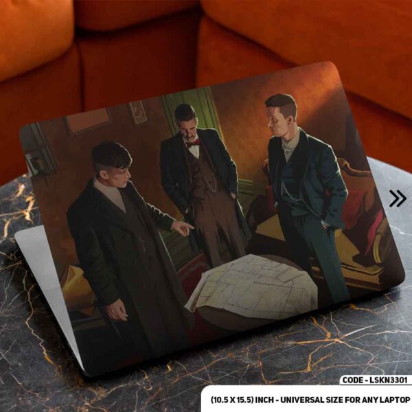 Thomas Shelby & Boys - Peaky Blinders Matte Finished Removable Waterproof Laptop Sticker & Laptop Skin (Including FREE Accessories) - LSKN3301 - DDecorator