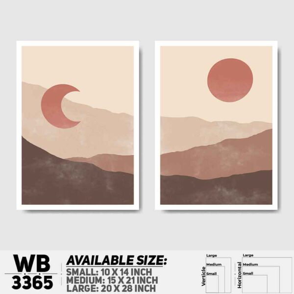 DDecorator Landscape Horizon Art (Set of 2) Wall Decoration And Home Decoration PVC Wall Board And Wall Canvas - WB3365