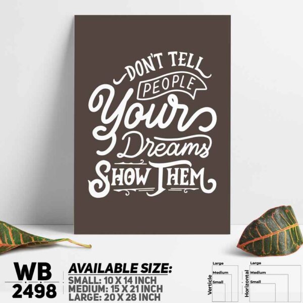 DDecorator Make Dream Happen - Motivational Wall Decoration And Home Decoration PVC Wall Board And Wall Canvas - WB2498