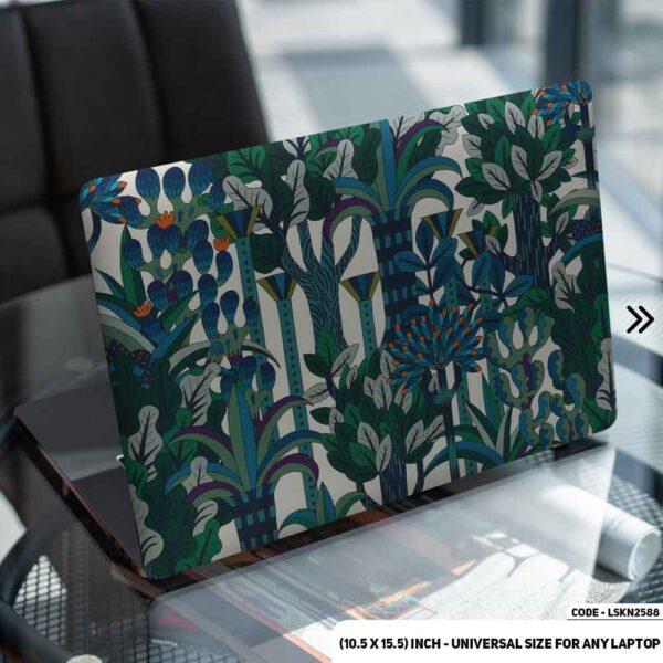 Luxury Brand Iconic Flora Design Pattern Matte Finished Removable Waterproof Laptop Sticker & Laptop Skin (Including FREE Accessories) - LSKN2588 - DDecorator