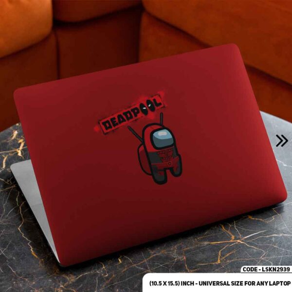 Imposter In Red Background Matte Finished Removable Waterproof Laptop Sticker & Laptop Skin (Including FREE Accessories) - LSKN2939 - DDecorator