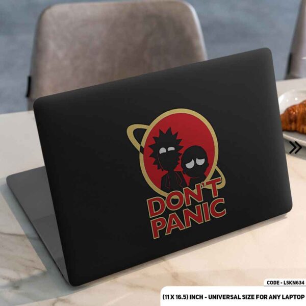 Don't Panic & Rick And Morty Matte Finished Removable Waterproof Laptop Sticker & Laptop Skin (Including FREE Accessories) - LSKN634 - DDecorator