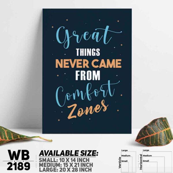 DDecorator Creative Comfort Zone - Motivational Wall Decoration And Home Decoration PVC Wall Board And Wall Canvas - WB2189