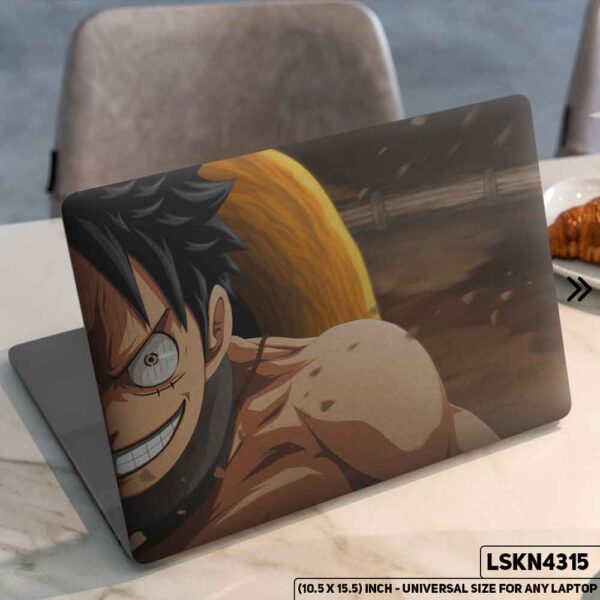 One Piece Manga Series Monkey D. Luffy Straw Hat  Matte Finished Removable Waterproof Laptop Sticker & Laptop Skin (Including FREE Accessories) - LSKN4315 - DDecorator