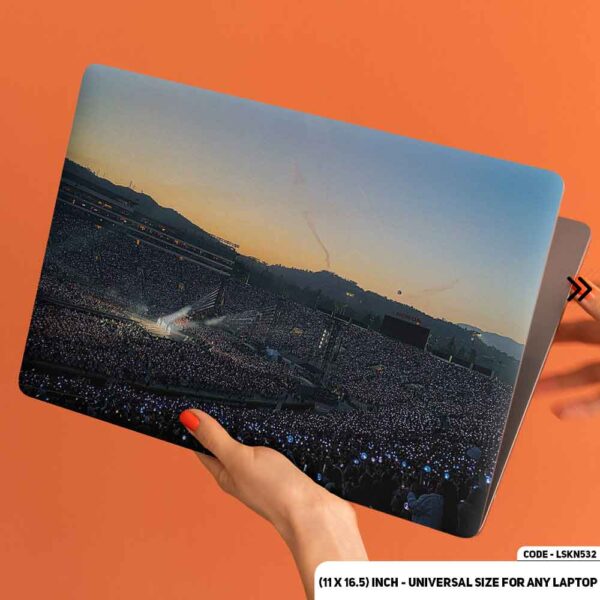 Consert View Of BTS Matte Finished Removable Waterproof Laptop Sticker & Laptop Skin (Including FREE Accessories) - LSKN532 - DDecorator