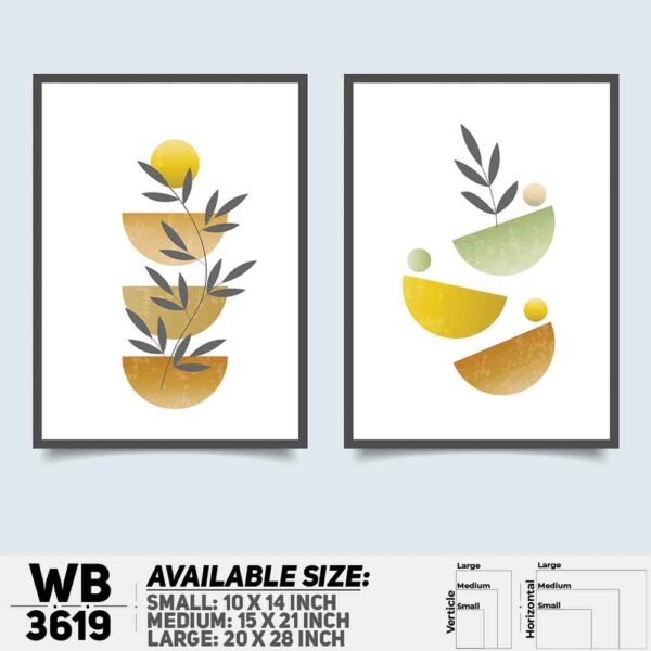 DDecorator 
Leaf & Abstract ArtWork (Set of 2) Wall Decoration And Home Decoration PVC Wall Board And Wall Canvas - WB3619
