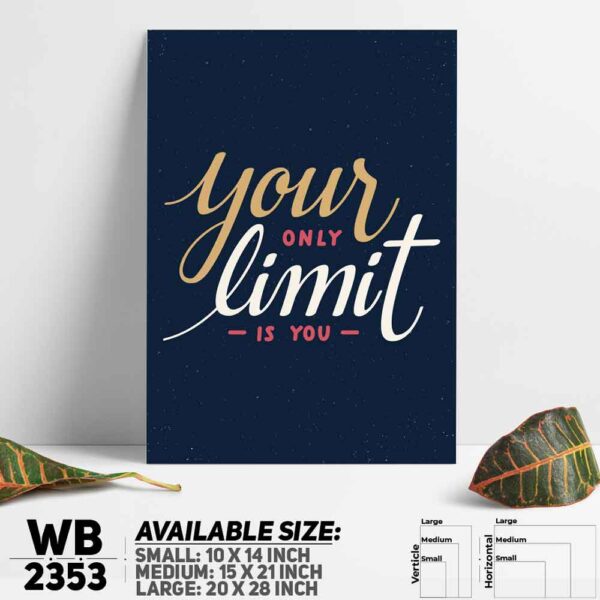 DDecorator Don't Limit Yourself - Motivational Wall Decoration And Home Decoration PVC Wall Board And Wall Canvas - WB2353