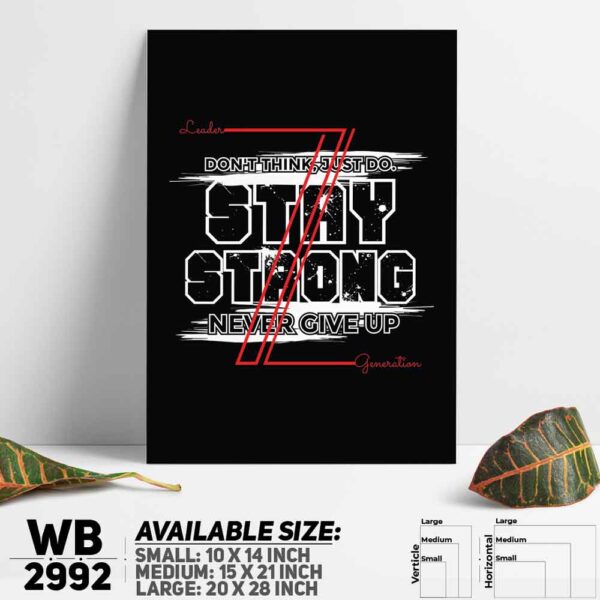 DDecorator Stay Strong - Motivational Wall Decoration And Home Decoration PVC Wall Board And Wall Canvas - WB2992