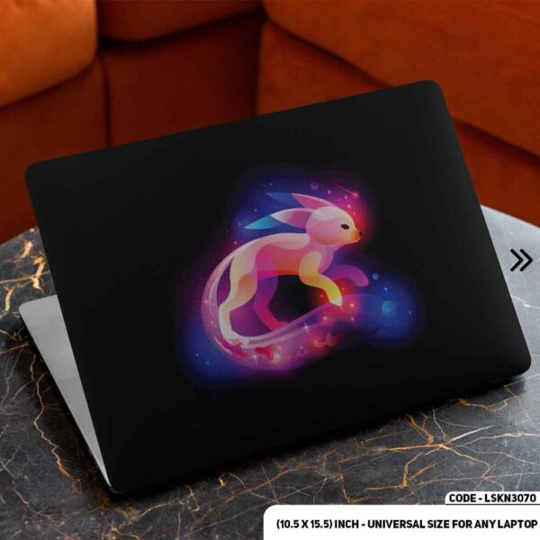 Neon Art with Black Background Matte Finished Removable Waterproof Laptop Sticker & Laptop Skin (Including FREE Accessories) - LSKN3070 - DDecorator