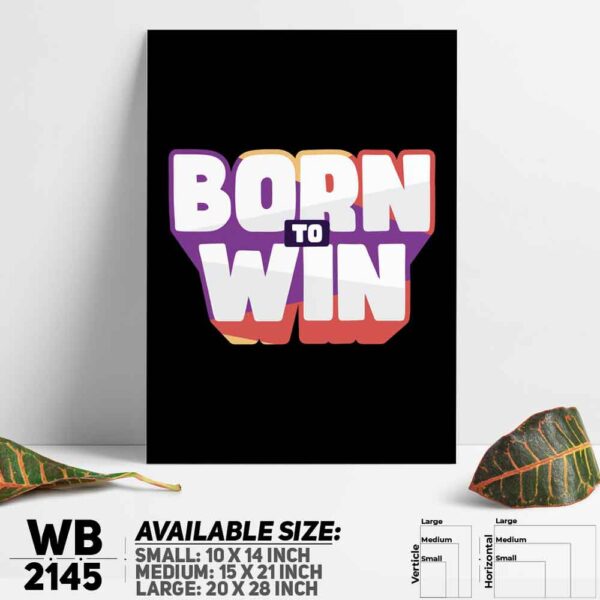 DDecorator Born To Win - GYM - Motivational Wall Decoration And Home Decoration PVC Wall Board And Wall Canvas - WB2145