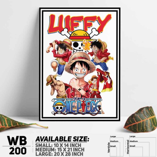 DDecorator One Piece Anime Manga series Wall Decoration And Home Decoration PVC Wall Board And Wall Canvas - WB200