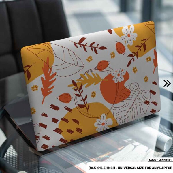 Flower Pattern Floral Design Matte Finished Removable Waterproof Laptop Sticker & Laptop Skin (Including FREE Accessories) - LSKN2451 - DDecorator