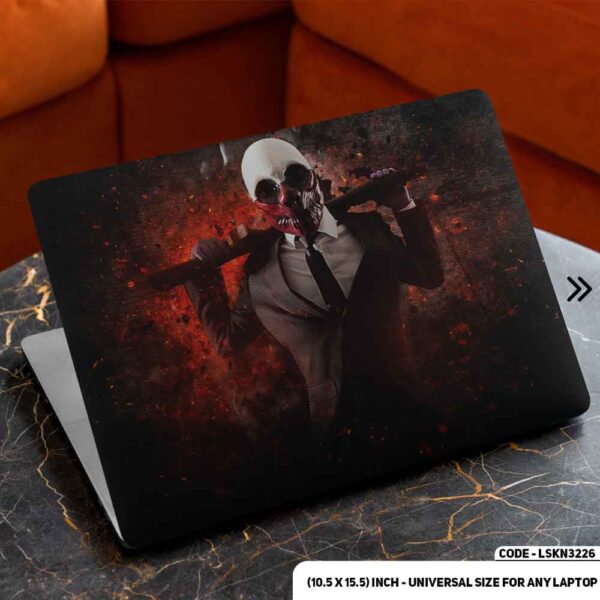 Digital Spooky Men With Scary Face Matte Finished Removable Waterproof Laptop Sticker & Laptop Skin (Including FREE Accessories) - LSKN3226 - DDecorator