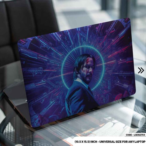 John Wick Matte Finished Removable Waterproof Laptop Sticker & Laptop Skin (Including FREE Accessories) - LSKN2704 - DDecorator