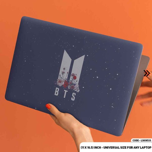 BTS Icon with Door Logo Matte Finished Removable Waterproof Laptop Sticker & Laptop Skin (Including FREE Accessories) - LSKN533 - DDecorator