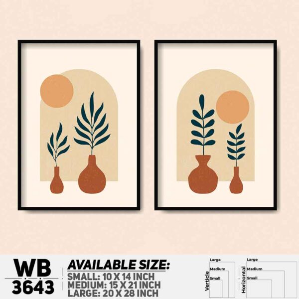 DDecorator Flower And Leaf ArtWork (Set of 3) Wall Decoration And Home Decoration PVC Wall Board And Wall Canvas - WB3643