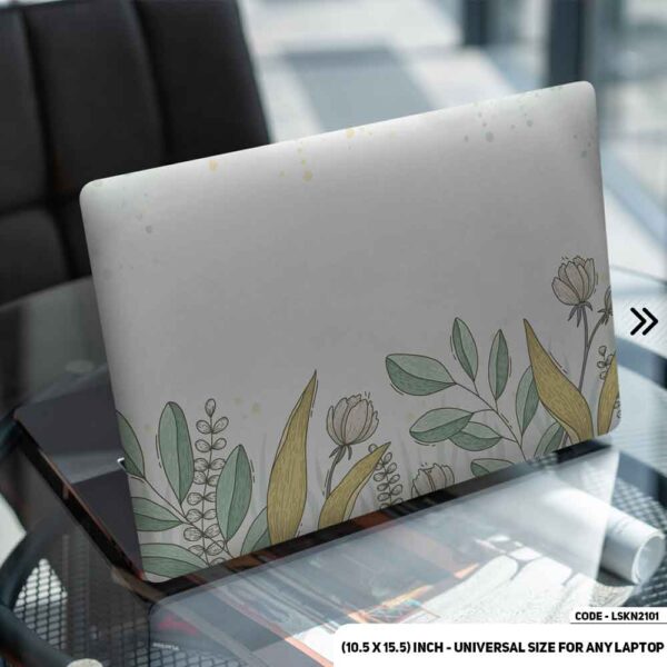 Flower Pattern Floral Design Matte Finished Removable Waterproof Laptop Sticker & Laptop Skin (Including FREE Accessories) - LSKN2101 - DDecorator