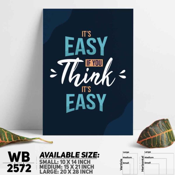 DDecorator It's Not Easy - Motivational Wall Decoration And Home Decoration PVC Wall Board And Wall Canvas - WB2572