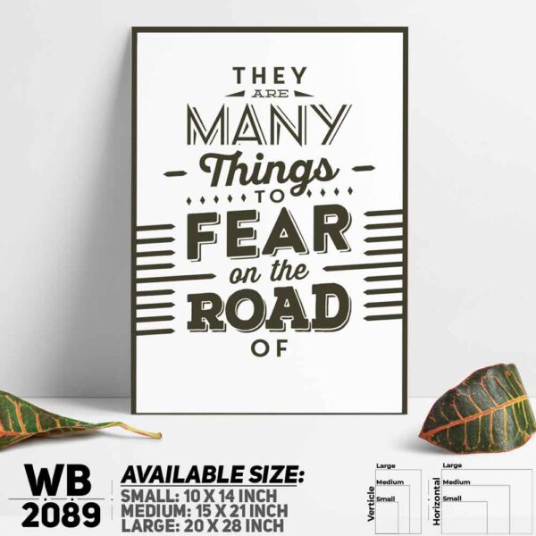 DDecorator Fear - Motivational Wall Decoration And Home Decoration PVC Wall Board And Wall Canvas - WB2089