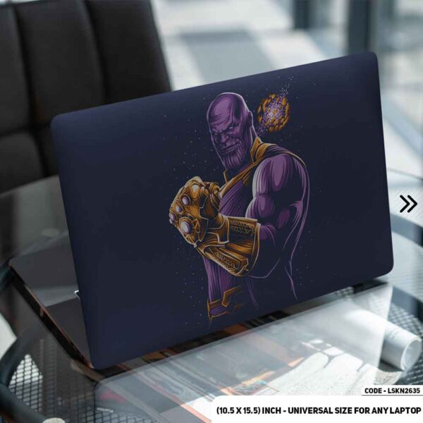 Thanos Digital Illustration Matte Finished Removable Waterproof Laptop Sticker & Laptop Skin (Including FREE Accessories) - LSKN2635 - DDecorator