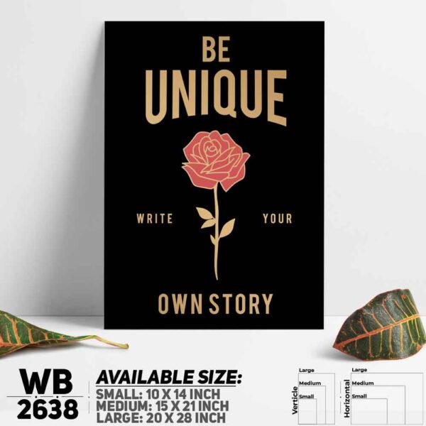 DDecorator Be Qunique - Motivational Wall Decoration And Home Decoration PVC Wall Board And Wall Canvas - WB2638