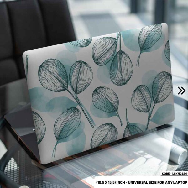 Flower Pattern Floral Design Matte Finished Removable Waterproof Laptop Sticker & Laptop Skin (Including FREE Accessories) - LSKN2384 - DDecorator