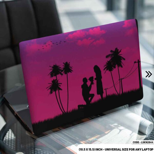 Couple Art Illustration Matte Finished Removable Waterproof Laptop Sticker & Laptop Skin (Including FREE Accessories) - LSKN2844 - DDecorator