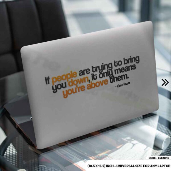 Motivational Quote Matte Finished Removable Waterproof Laptop Sticker & Laptop Skin (Including FREE Accessories) - LSKN918 - DDecorator