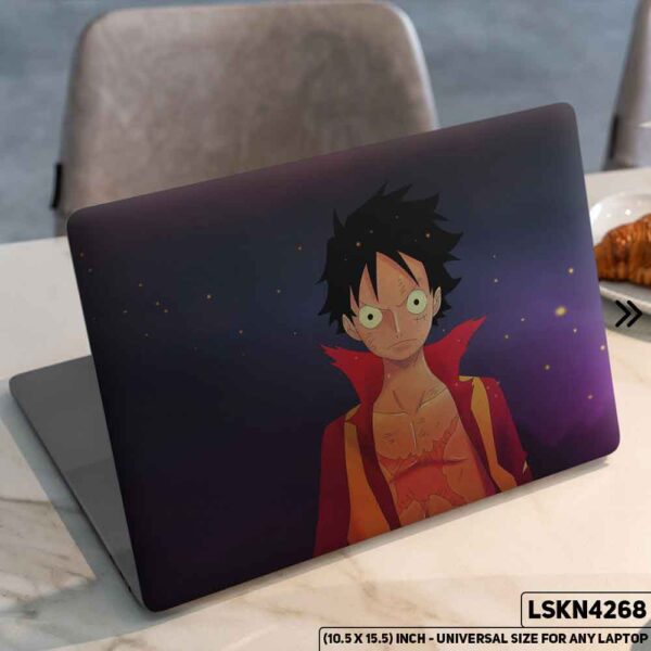 One Piece Manga Series Monkey D. Luffy Straw Hat  Matte Finished Removable Waterproof Laptop Sticker & Laptop Skin (Including FREE Accessories) - LSKN4268 - DDecorator