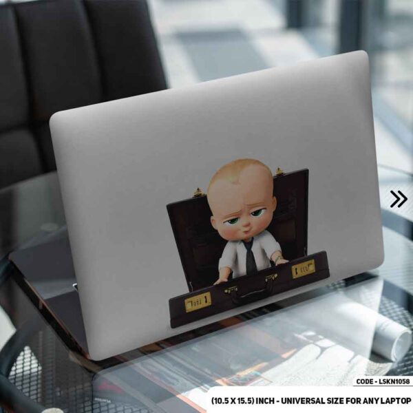 The Boss Baby Matte Finished Removable Waterproof Laptop Sticker & Laptop Skin (Including FREE Accessories) - LSKN1058 - DDecorator