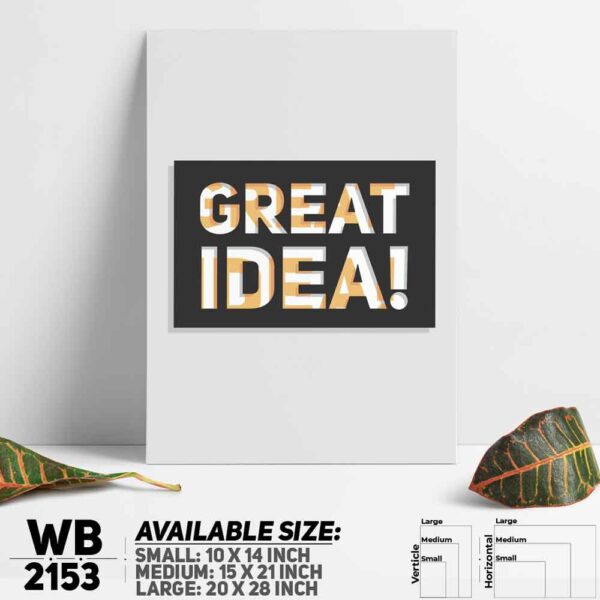 DDecorator Great Idea - Motivational Wall Decoration And Home Decoration PVC Wall Board And Wall Canvas - WB2153