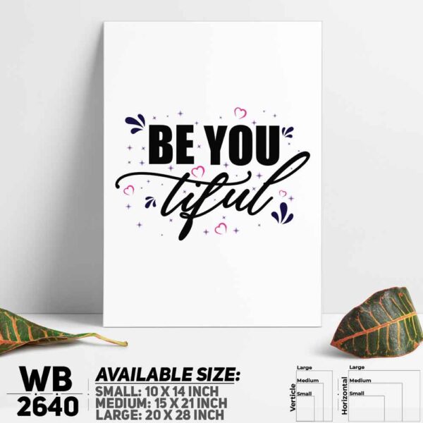 DDecorator Be You - Motivational Wall Decoration And Home Decoration PVC Wall Board And Wall Canvas - WB2640