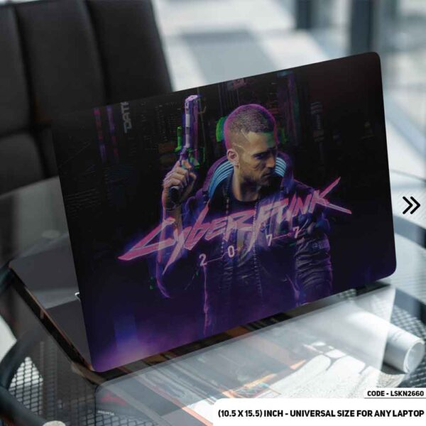 Cyberpunk Main Male Character Matte Finished Removable Waterproof Laptop Sticker & Laptop Skin (Including FREE Accessories) - LSKN2660 - DDecorator