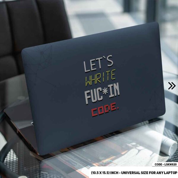 Programming Motivational Quote Matte Finished Removable Waterproof Laptop Sticker & Laptop Skin (Including FREE Accessories) - LSKN920 - DDecorator