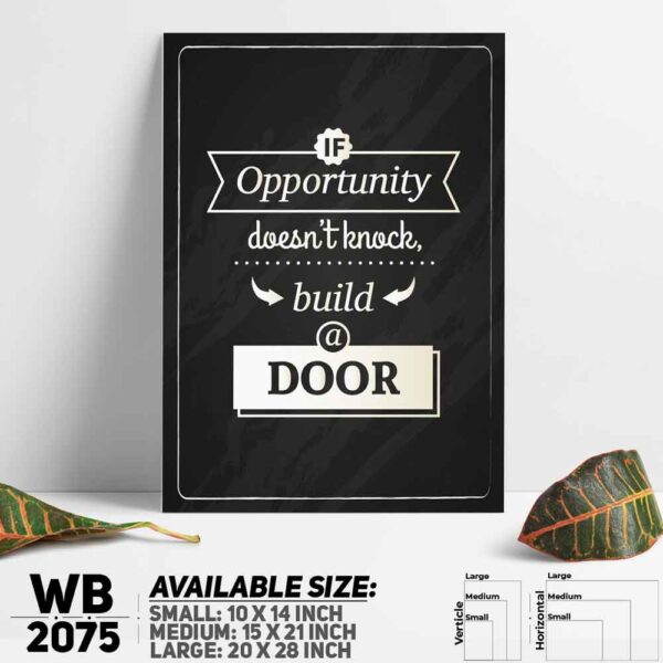 DDecorator Opportunity - Motivational Wall Decoration And Home Decoration PVC Wall Board And Wall Canvas - WB2075