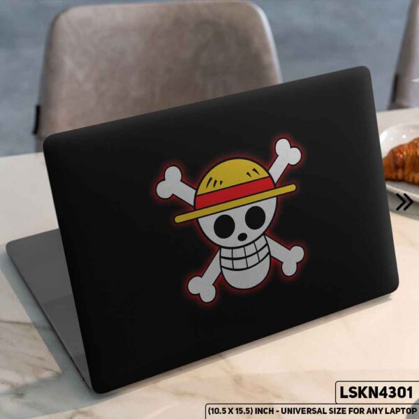One Piece Manga Series Monkey D. Luffy Straw Hat  Matte Finished Removable Waterproof Laptop Sticker & Laptop Skin (Including FREE Accessories) - LSKN4301 - DDecorator