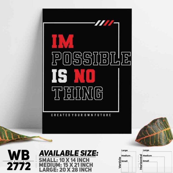 DDecorator Everything Is Possible - Motivational Wall Decoration And Home Decoration PVC Wall Board And Wall Canvas - WB2772