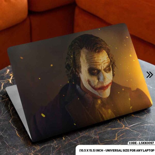 JOKER Angry Face Matte Finished Removable Waterproof Laptop Sticker & Laptop Skin (Including FREE Accessories) - LSKN3097 - DDecorator
