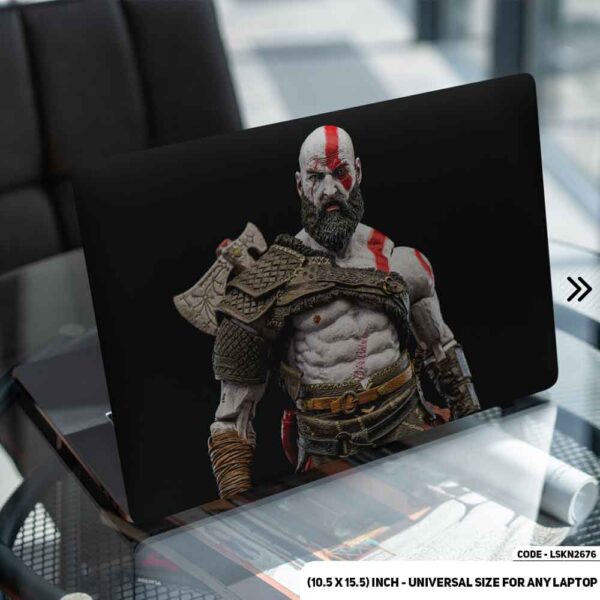 God Of War Digital Character Matte Finished Removable Waterproof Laptop Sticker & Laptop Skin (Including FREE Accessories) - LSKN2676 - DDecorator
