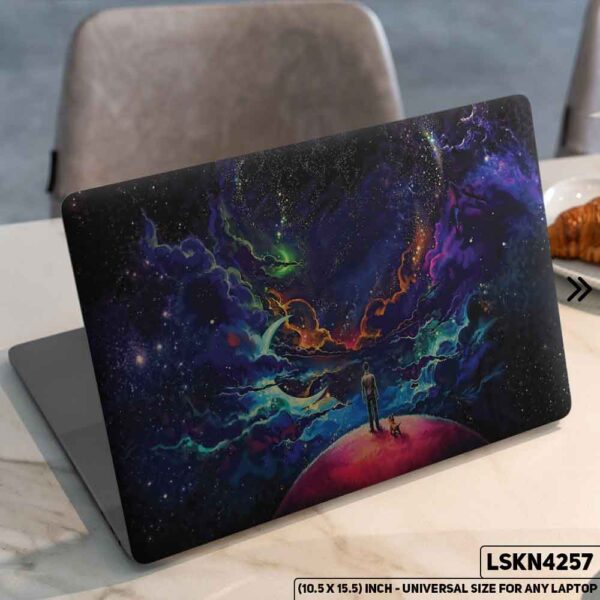 Animated Digital Illustration Solar Planet Galaxy Matte Finished Removable Waterproof Laptop Sticker & Laptop Skin (Including FREE Accessories) - LSKN4257 - DDecorator