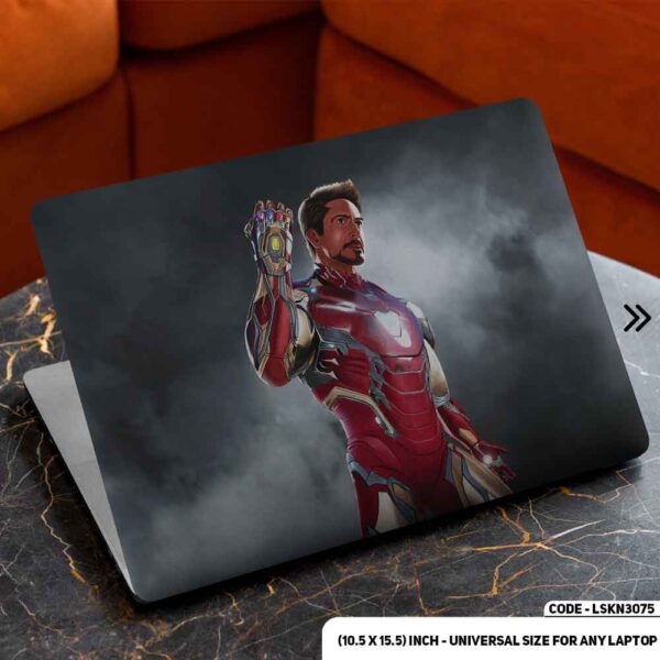 Iron Man Art Illustration Matte Finished Removable Waterproof Laptop Sticker & Laptop Skin (Including FREE Accessories) - LSKN3075 - DDecorator