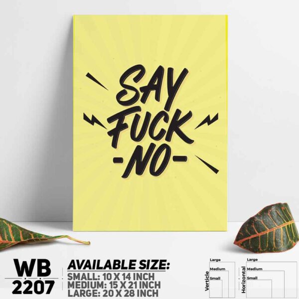 DDecorator Say Yes To Work - Motivational Wall Decoration And Home Decoration PVC Wall Board And Wall Canvas - WB2207