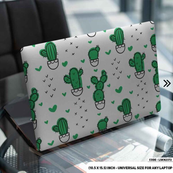 Cactus Pattern Floral Design Matte Finished Removable Waterproof Laptop Sticker & Laptop Skin (Including FREE Accessories) - LSKN2372 - DDecorator