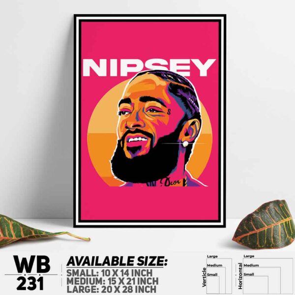 DDecorator Nipsey Hussle Rapper 
Wall Decoration And Home Decoration PVC Wall Board And Wall Canvas - WB231